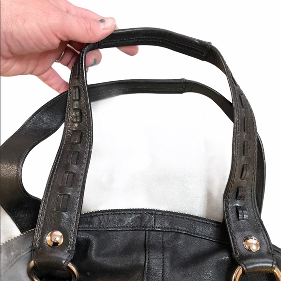 Coach leather purse. Buckle front flap. - Picture 3 of 9